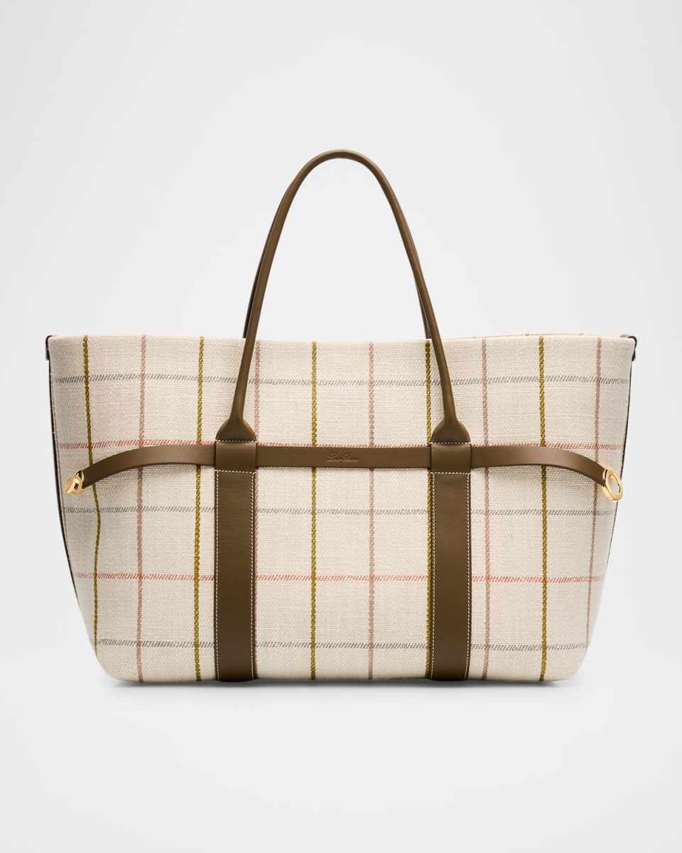 Ghiera Large Tartan Jacquard Tote Bag